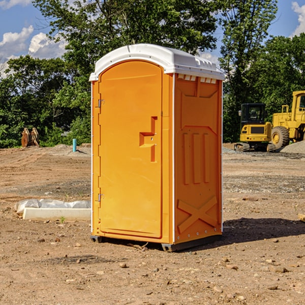 how often are the porta potties cleaned and serviced during a rental period in Racine Missouri